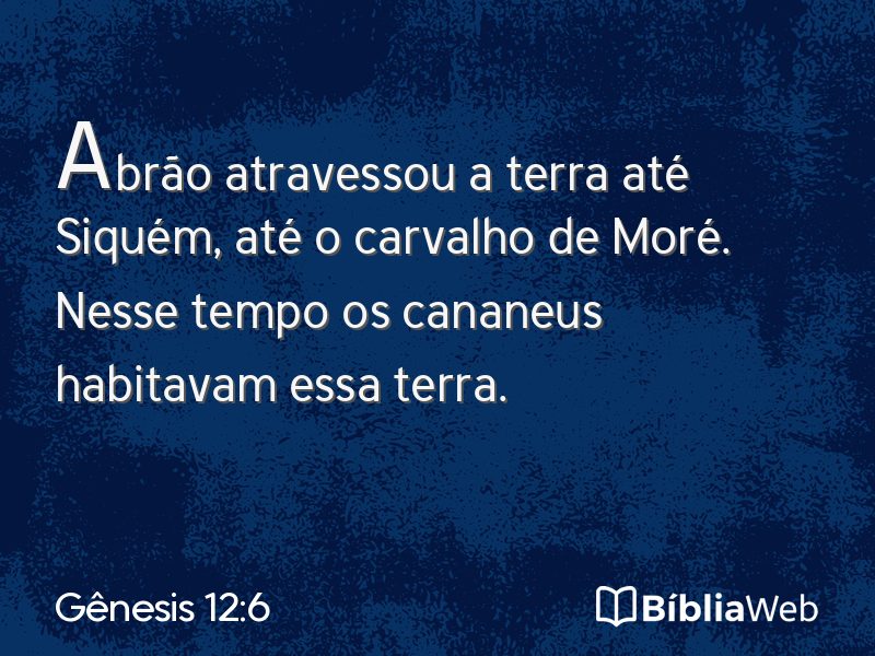 Gênesis 12:6 em imagem para compartilhar
