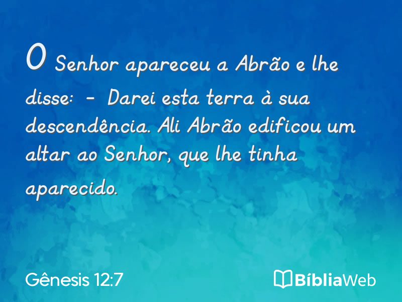 Gênesis 12:7 em imagem para compartilhar