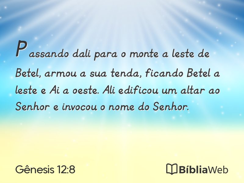 Gênesis 12:8 em imagem para compartilhar