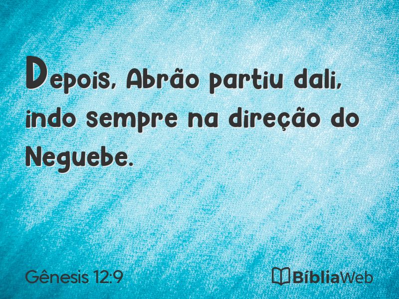 Gênesis 12:9 em imagem para compartilhar