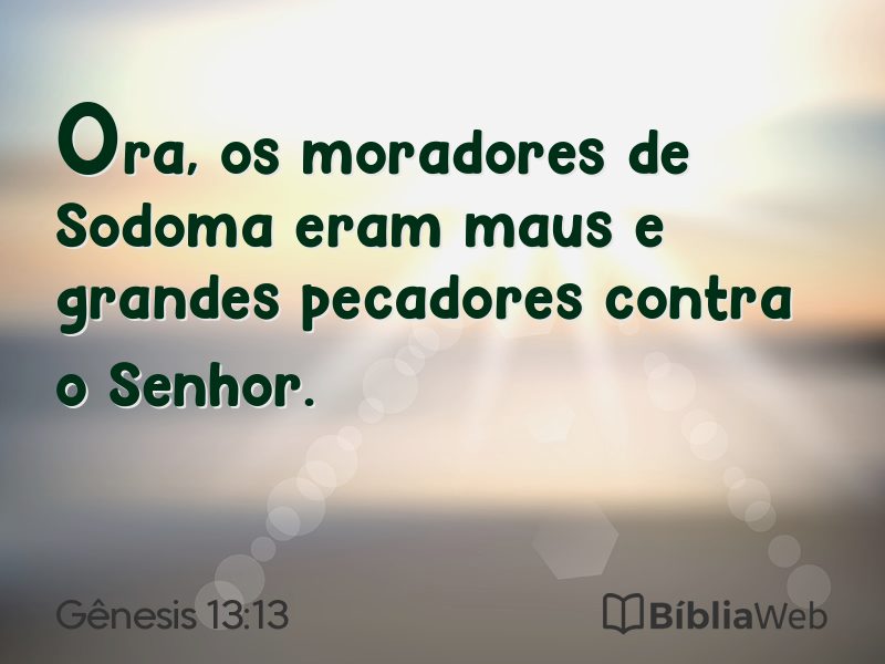Gênesis 13:13 em imagem para compartilhar