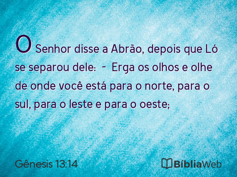 Gênesis 13:14 em imagem para compartilhar