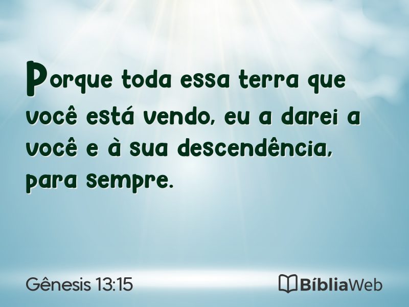 Gênesis 13:15 em imagem para compartilhar