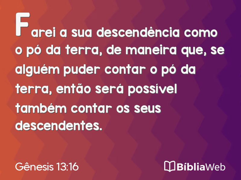 Gênesis 13:16 em imagem para compartilhar