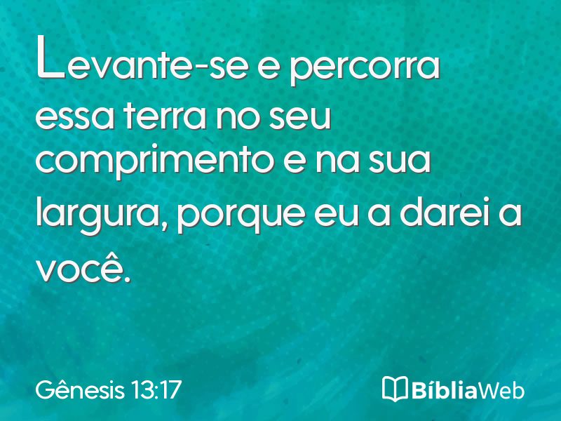 Gênesis 13:17 em imagem para compartilhar