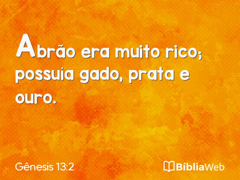 Gênesis 13:2 em imagem para compartilhar