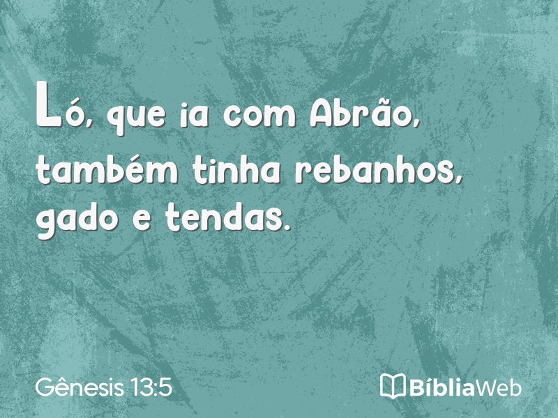 Gênesis 13:5 em imagem para compartilhar