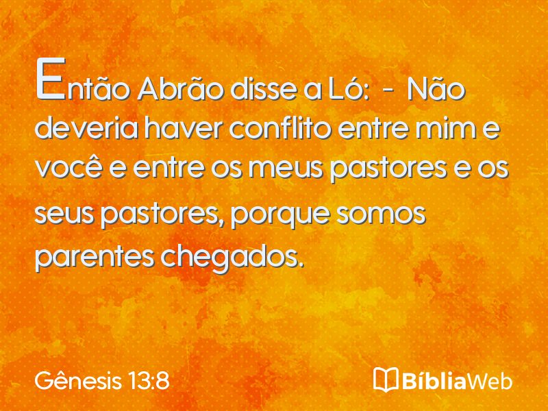 Gênesis 13:8 em imagem para compartilhar