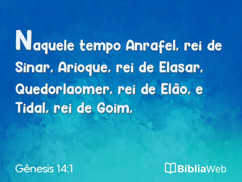Gênesis 14:1 em imagem para compartilhar