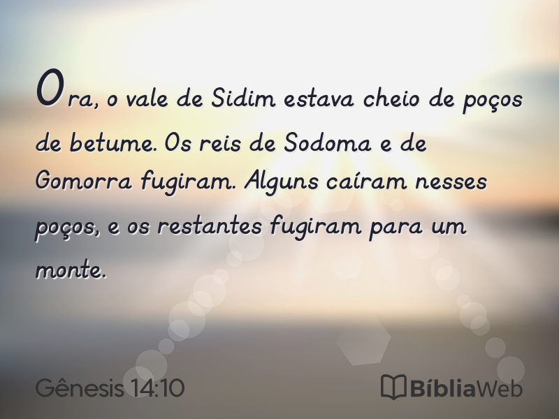 Gênesis 14:10 em imagem para compartilhar