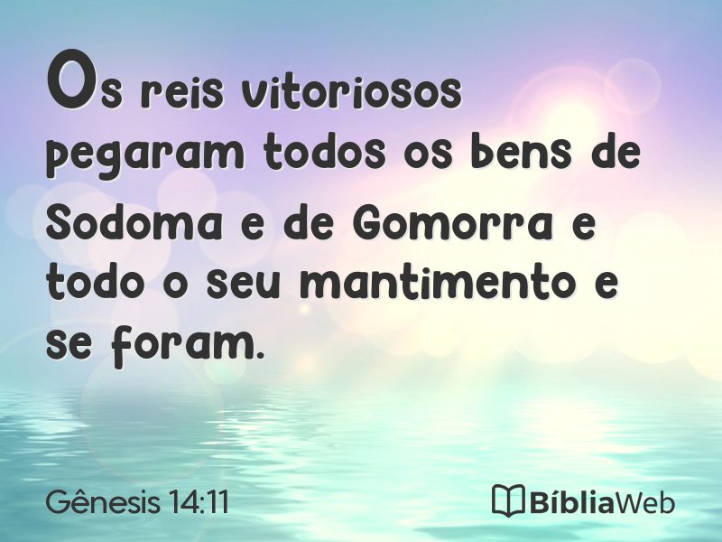 Gênesis 14:11 em imagem para compartilhar