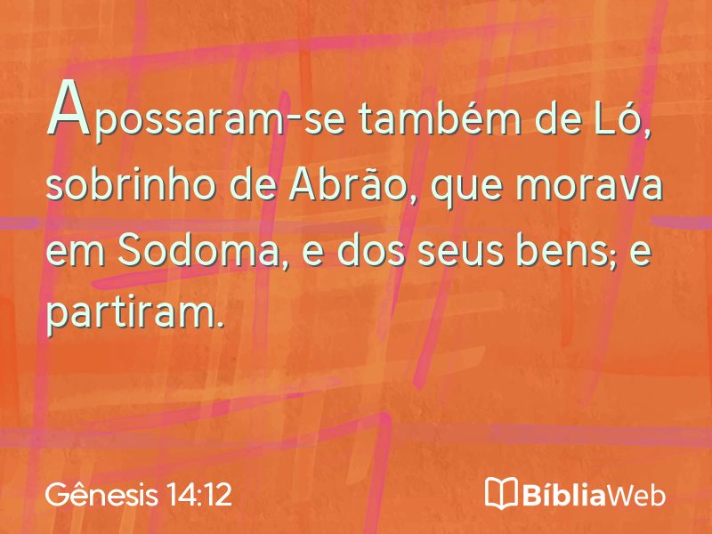 Gênesis 14:12 em imagem para compartilhar