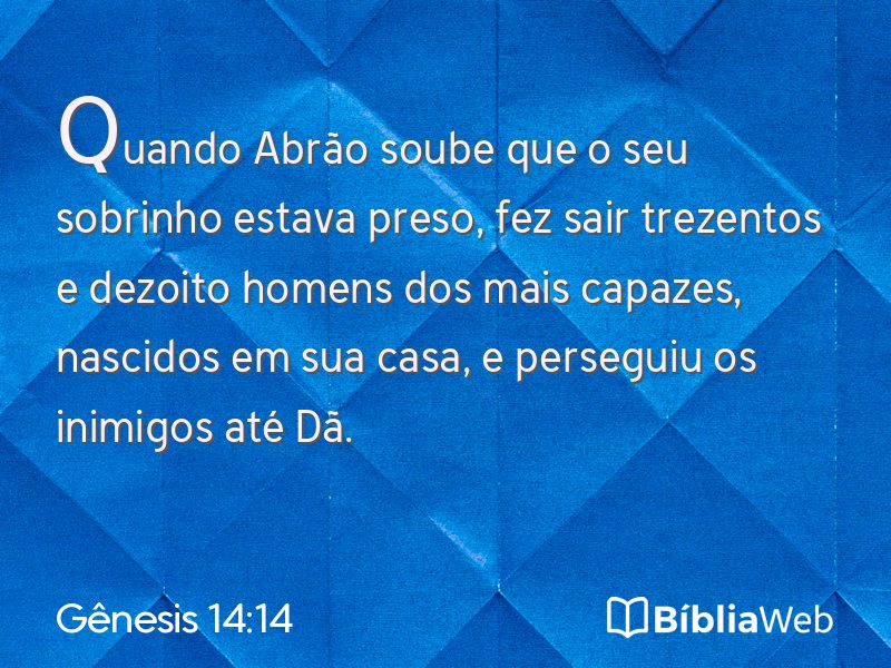 Gênesis 14:14 em imagem para compartilhar