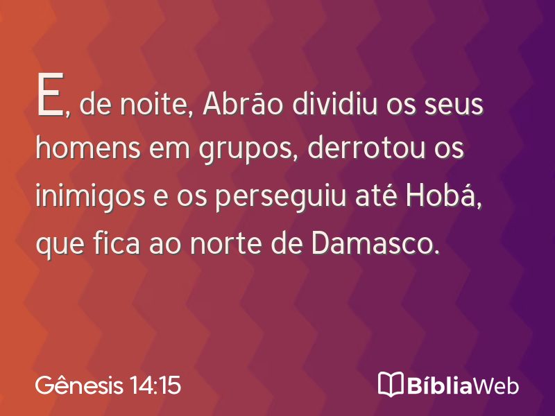 Gênesis 14:15 em imagem para compartilhar