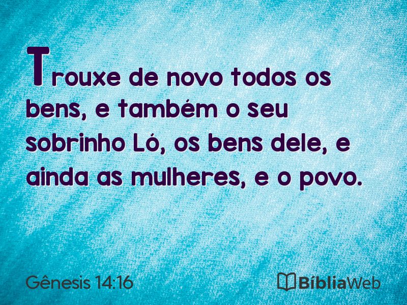 Gênesis 14:16 em imagem para compartilhar