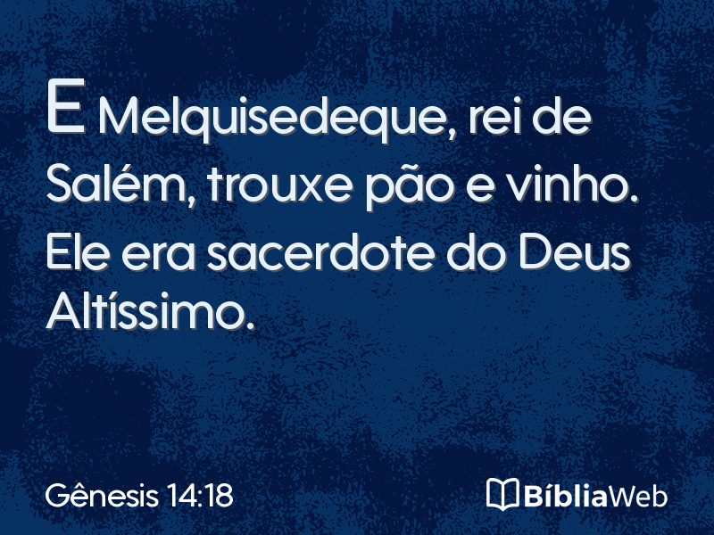Gênesis 14:18 em imagem para compartilhar