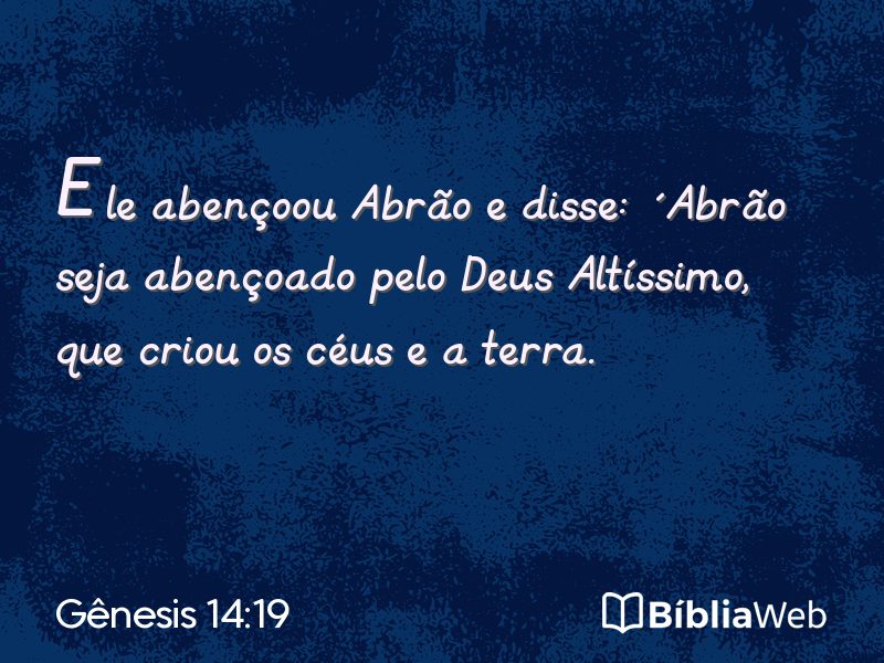 Gênesis 14:19 em imagem para compartilhar