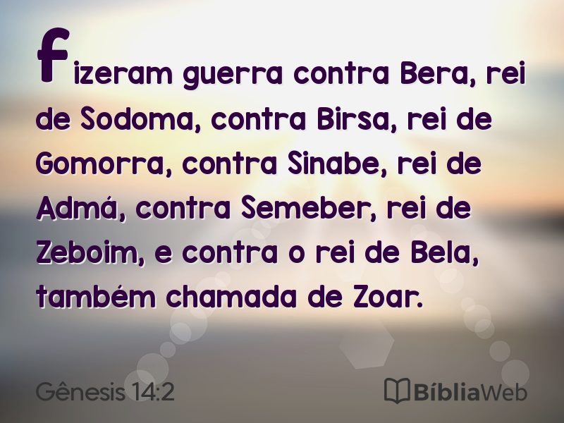 Gênesis 14:2 em imagem para compartilhar