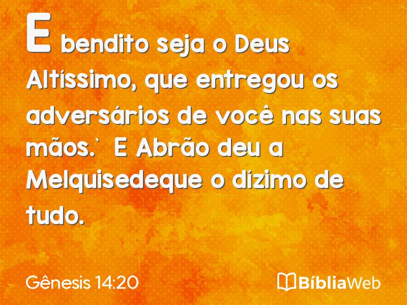 Gênesis 14:20 em imagem para compartilhar