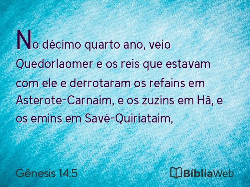 Gênesis 14:5 em imagem para compartilhar