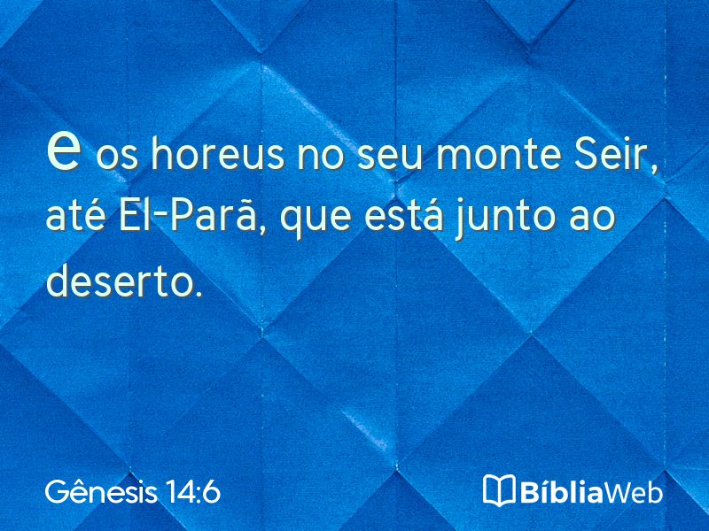 Gênesis 14:6 em imagem para compartilhar