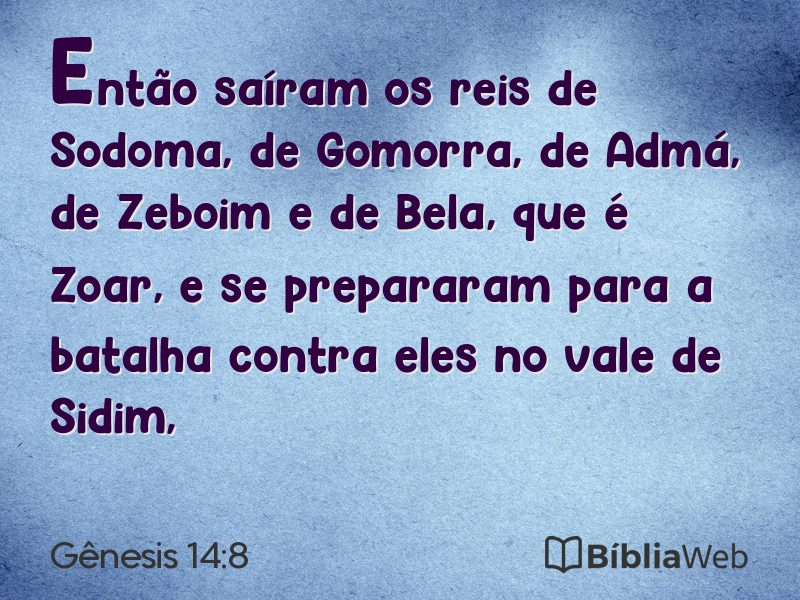 Gênesis 14:8 em imagem para compartilhar
