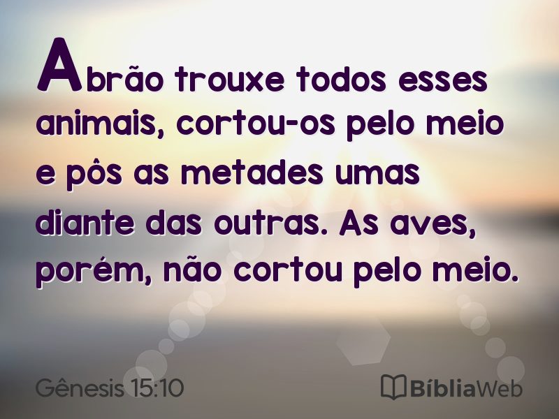 Gênesis 15:10 em imagem para compartilhar