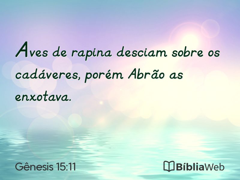 Gênesis 15:11 em imagem para compartilhar