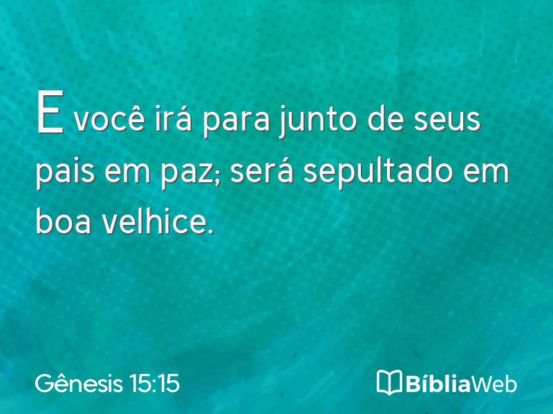 Gênesis 15:15 em imagem para compartilhar
