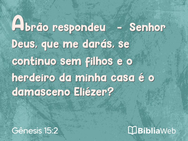Gênesis 15:2 em imagem para compartilhar