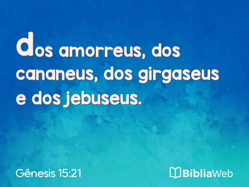 Gênesis 15:21 em imagem para compartilhar