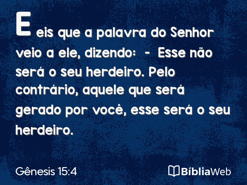 Gênesis 15:4 em imagem para compartilhar