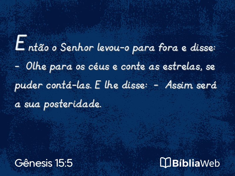 Gênesis 15:5 em imagem para compartilhar