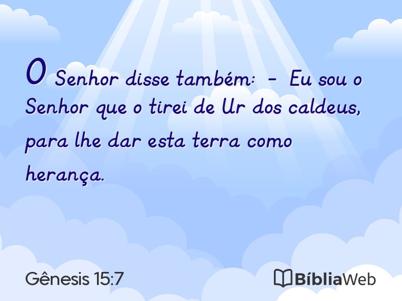 Gênesis 15:7 em imagem para compartilhar