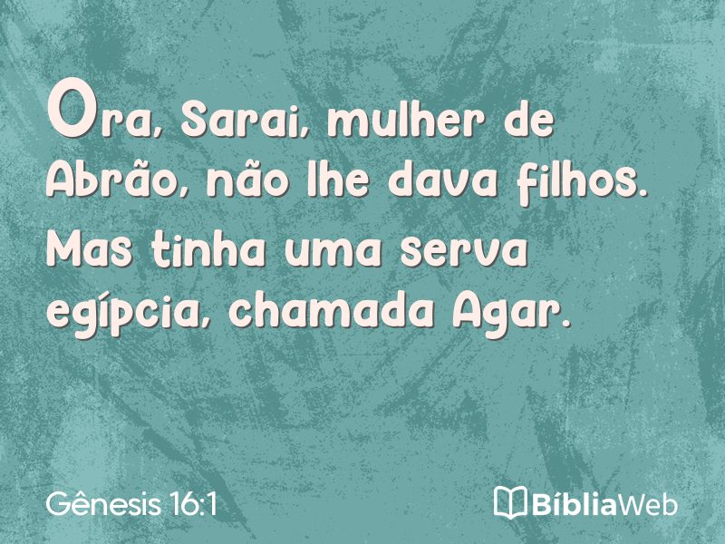 Gênesis 16:1 em imagem para compartilhar