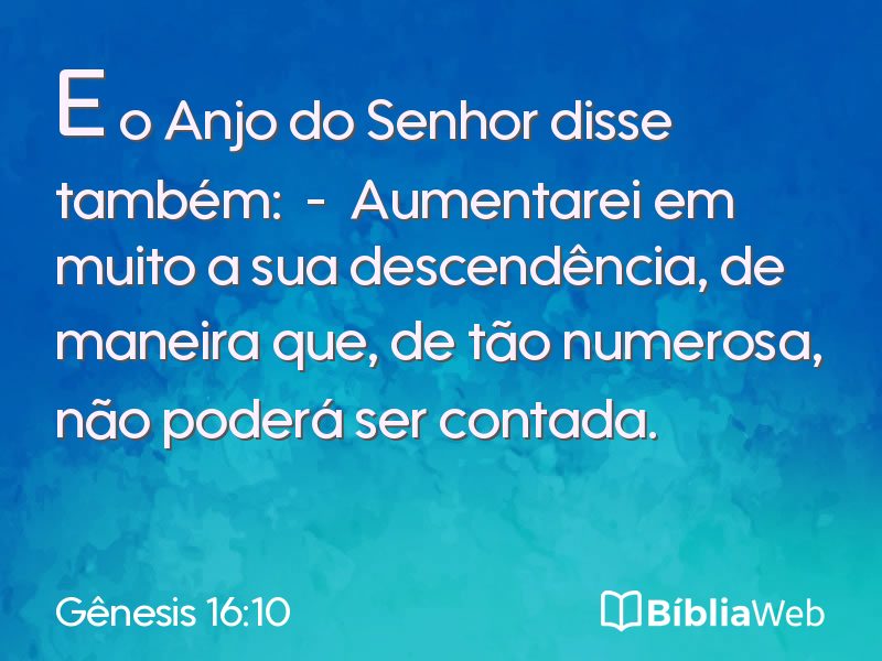 Gênesis 16:10 em imagem para compartilhar