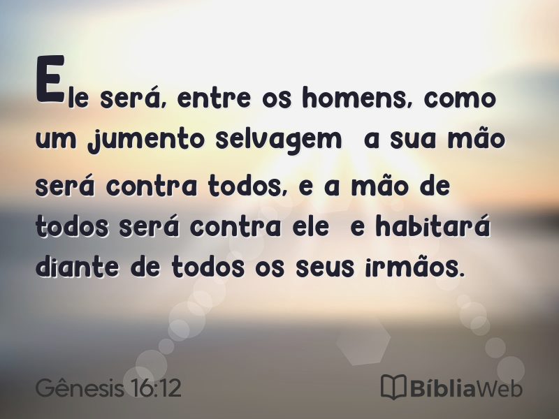 Gênesis 16:12 em imagem para compartilhar