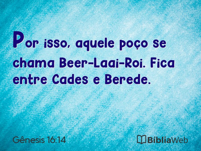 Gênesis 16:14 em imagem para compartilhar