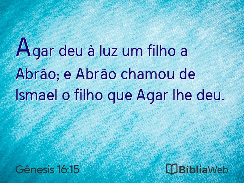 Gênesis 16:15 em imagem para compartilhar