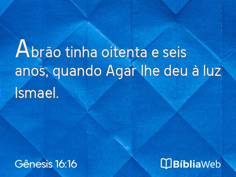 Gênesis 16:16 em imagem para compartilhar