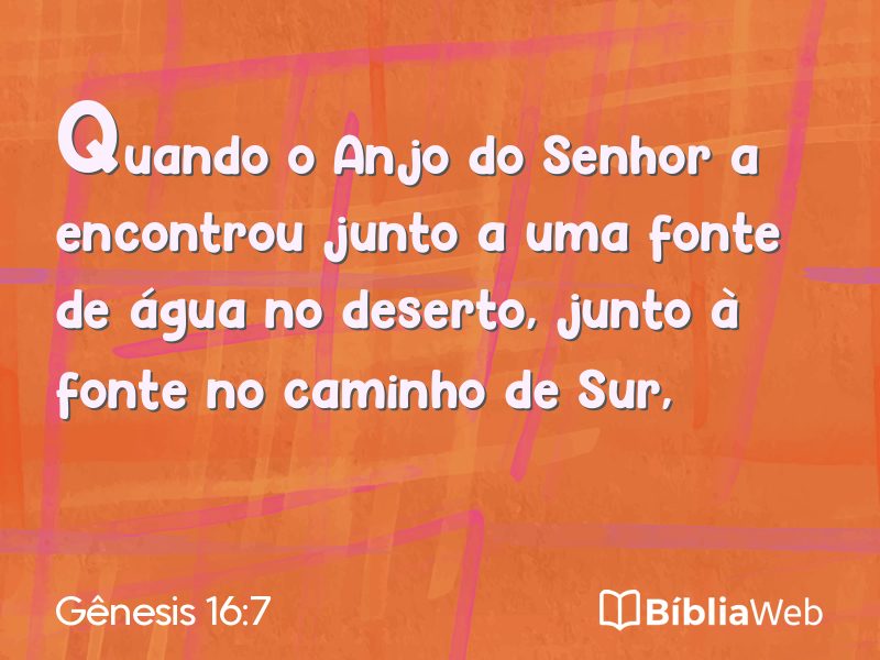 Gênesis 16:7 em imagem para compartilhar