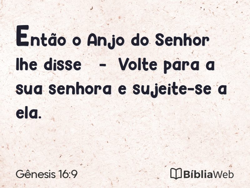 Gênesis 16:9 em imagem para compartilhar