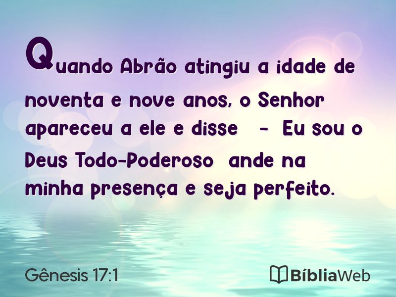 Gênesis 17:1 em imagem para compartilhar