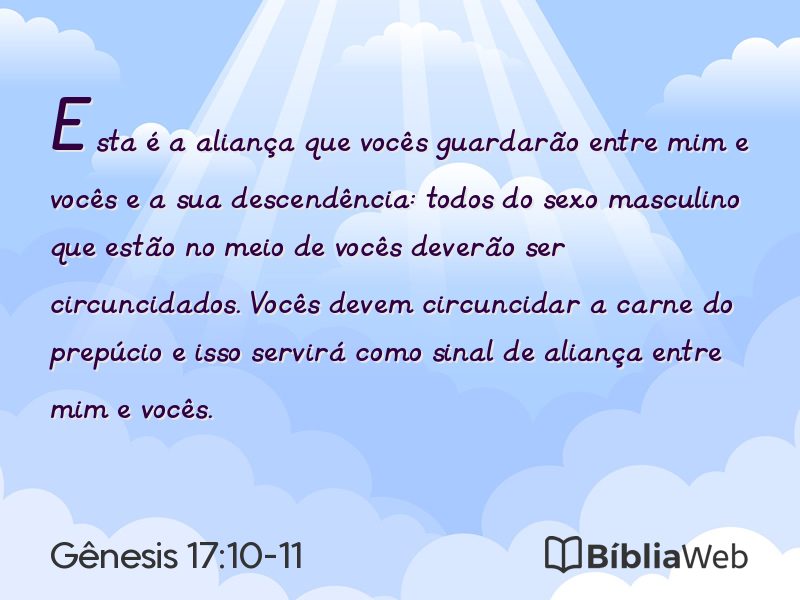 Gênesis 17:10-11 em imagem para compartilhar