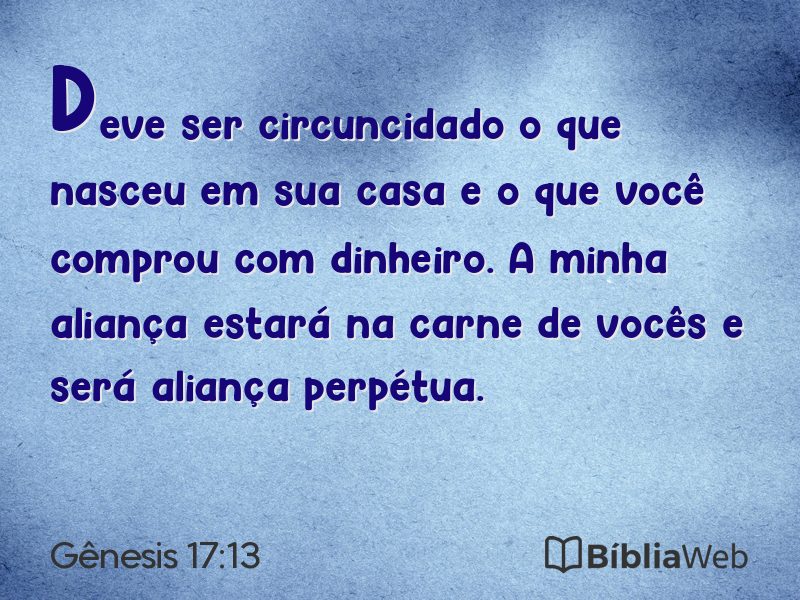 Gênesis 17:13 em imagem para compartilhar