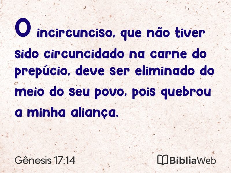 Gênesis 17:14 em imagem para compartilhar