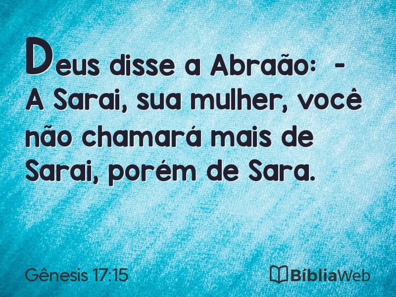 Gênesis 17:15 em imagem para compartilhar