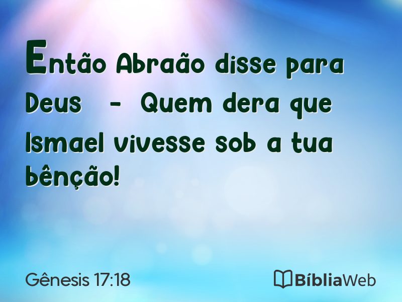 Gênesis 17:18 em imagem para compartilhar
