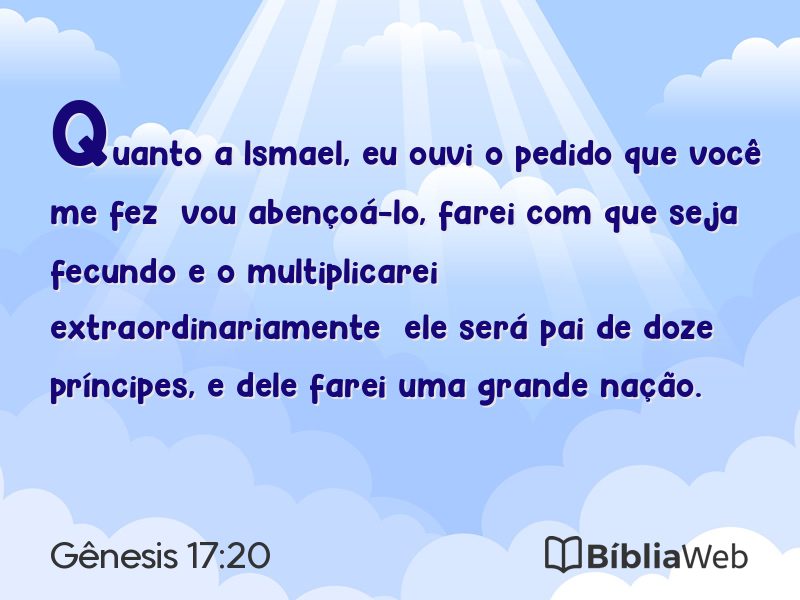 Gênesis 17:20 em imagem para compartilhar