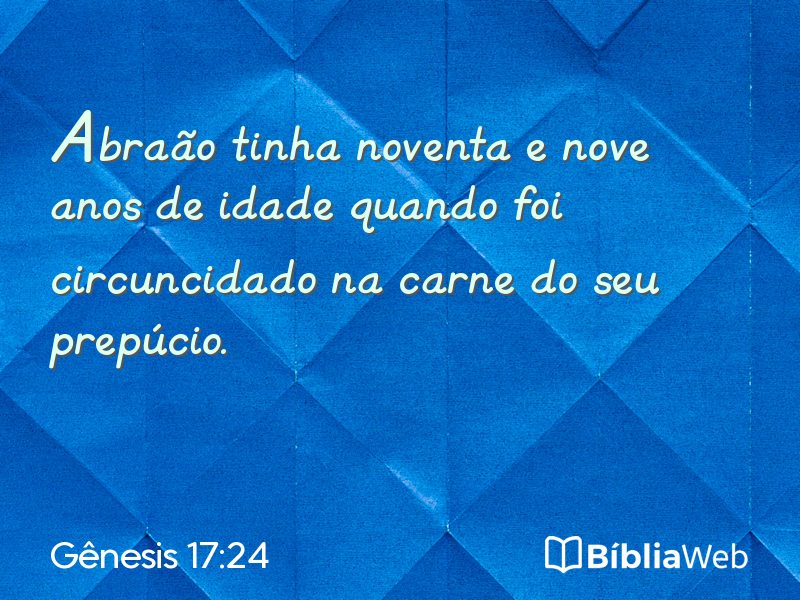 Gênesis 17:24 em imagem para compartilhar